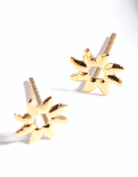Gold Plated Sterling Silver Sunray Stud Earrings - link has visual effect only