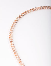 Rose Gold Pearl T-Bar Necklace - link has visual effect only
