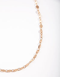 Gold Flat Disc Chain Necklace - link has visual effect only