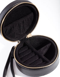 Black Round Jewellery Box - link has visual effect only