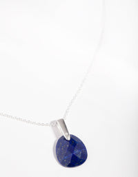 Sterling Silver Faceted Lapis Pendant Necklace - link has visual effect only