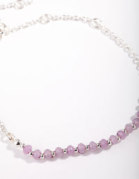 Silver Mixed Amethyst Anklet Pack - link has visual effect only