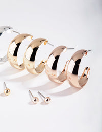Hoop & Stud Trio Earrings Gift Box - link has visual effect only