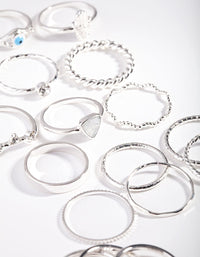 Silver Layered Symbol Ring 24-Pack - link has visual effect only