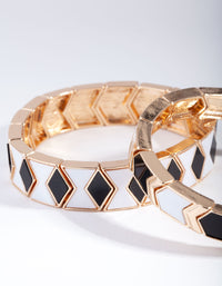 Gold Triangle Enamel Bracelet Pack - link has visual effect only