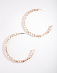 Rose Gold Mini Pearl Bead Earrings - link has visual effect only