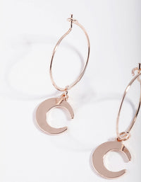 Rose Gold Mini Huggie Moon Earrings - link has visual effect only