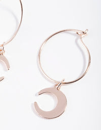 Rose Gold Mini Huggie Moon Earrings - link has visual effect only