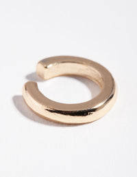 Gold Polished Cuff Earrings - link has visual effect only