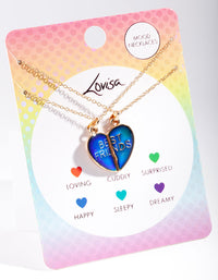 Kids Mood Heart BFF Necklace Pack - link has visual effect only