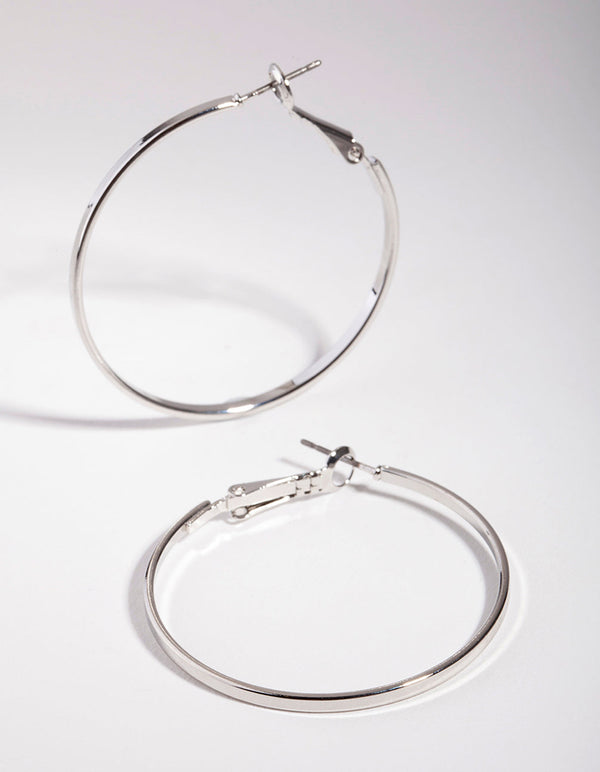 Silver Large Hoop Earrings - Lovisa