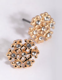 Gold Snowflake Stud Earrings - link has visual effect only