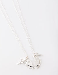 Silver Best Friend Half Heart Necklace Pack - link has visual effect only