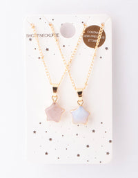 Gold Semi Precious Star Necklace Pack - link has visual effect only