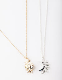 Mixed Metal Half Sun Necklace Pack - link has visual effect only