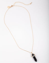 Gold Black Shard Necklace - link has visual effect only