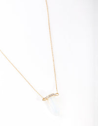 Gold Semi Precious Large Stone Necklace - link has visual effect only