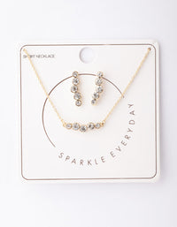 Silver 5-Circle Necklace & Earring Set - link has visual effect only