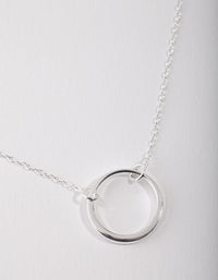 Sterling Silver Open Circle Necklace - link has visual effect only