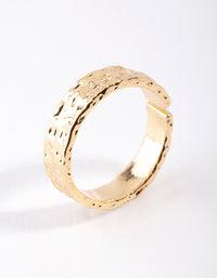 Gold Plated Molten Adjustable Ring - link has visual effect only