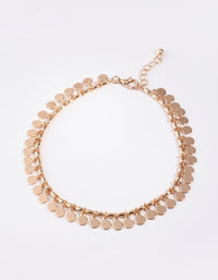 Gold Jingle Circle Disc Anklet - link has visual effect only