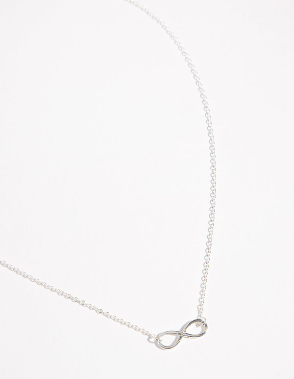 Kids Sterling Silver Infinity 30cm Necklace