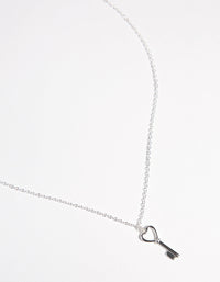 Kids Sterling Silver Lock 30cm Necklace - link has visual effect only