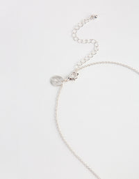 Silver Teardrop Diamante Cross Necklace - link has visual effect only