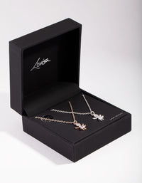 Mixed Metal Double Angel Diamante Necklace - link has visual effect only