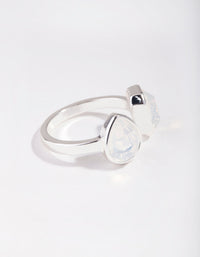 Silver Open Centre Stone Ring - link has visual effect only
