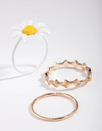 Gold Daisy Pack Ring - link has visual effect only