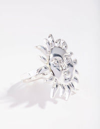 Silver Sun Face Ring - link has visual effect only