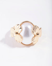 Gold Pearly Flower Ring - link has visual effect only