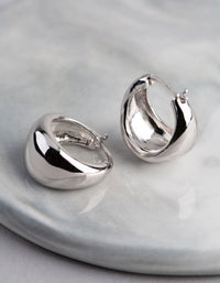 Sterling Silver Small Chubby Hoop Earrings - link has visual effect only