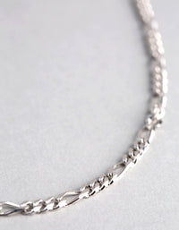 Sterling Silver Figaro Chain Necklace - link has visual effect only