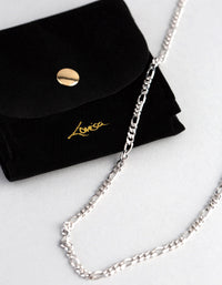 Sterling Silver Figaro Chain Necklace - link has visual effect only