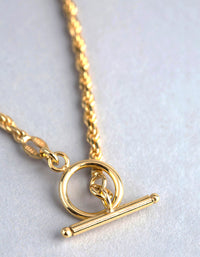 Gold Plated Sterling Silver Rope Chain T&O Necklace - link has visual effect only