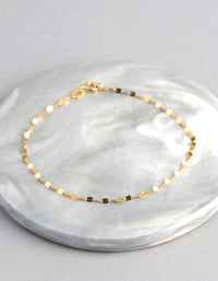 9ct Gold Forzantina Chain Bracelet - link has visual effect only
