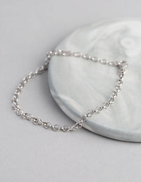 Sterling Silver Rolo Chain Bracelet - link has visual effect only