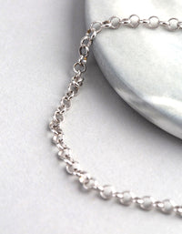 Sterling Silver Rolo Chain Bracelet - link has visual effect only