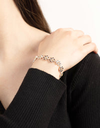 Silver Daisy Chain Bracelet - link has visual effect only