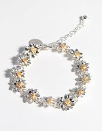 Silver Daisy Chain Bracelet - link has visual effect only