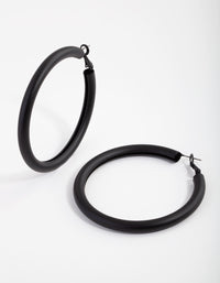 Plastic Matte Tube Hoop Earrings - link has visual effect only