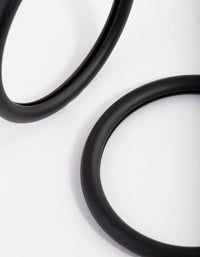 Plastic Matte Tube Hoop Earrings - link has visual effect only