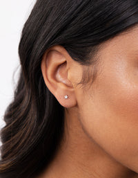 Sterling Silver Star Stud & Hoop Earrings - link has visual effect only