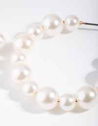Beaded Pearl Hoop Earrings - link has visual effect only