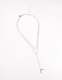 Silver Plated Double Row Moon Necklace - link has visual effect only