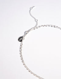 Silver Plated Double Row Moon Necklace - link has visual effect only