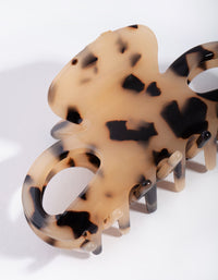 Cream Tortoiseshell Bow Claw Acetate Clip - link has visual effect only