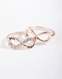 Rose Gold Infinity BFF Two-Pack Earring - link has visual effect only